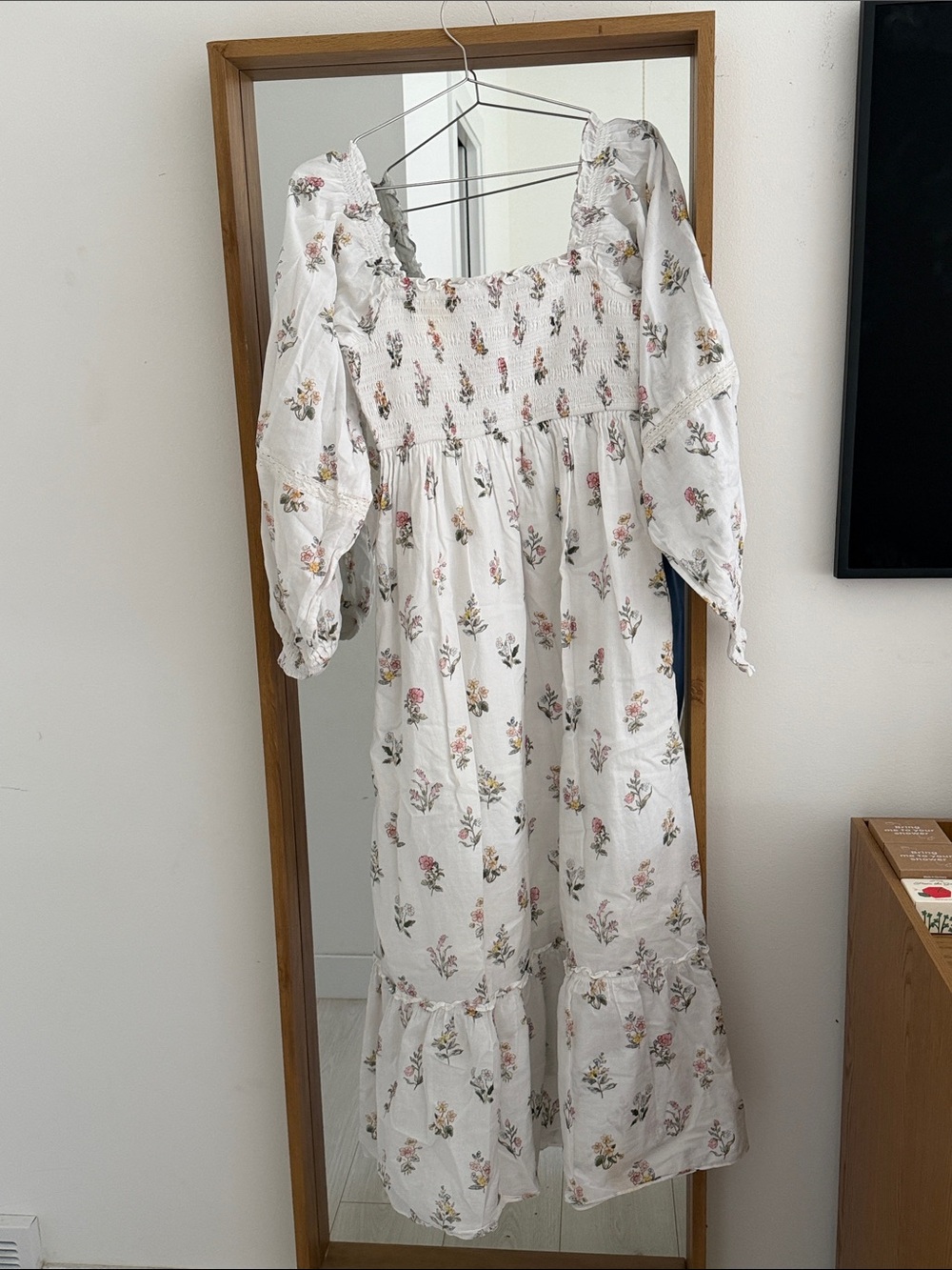 Oak Meadow White Floral Smocked Dress